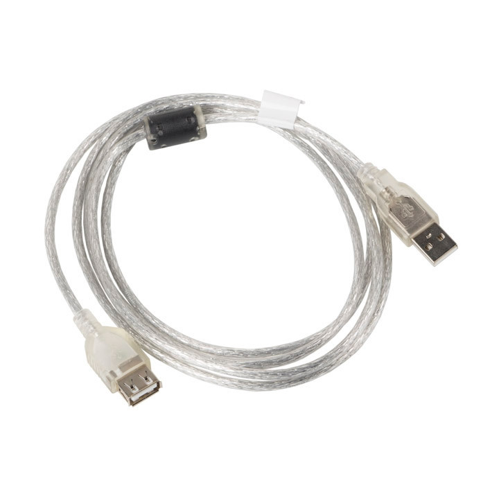 Удължителен кабел Lanberg USB 2.0 AM-AF, 1.8m, прозрачен - CA-USBE-12CC-0018-TR - 2