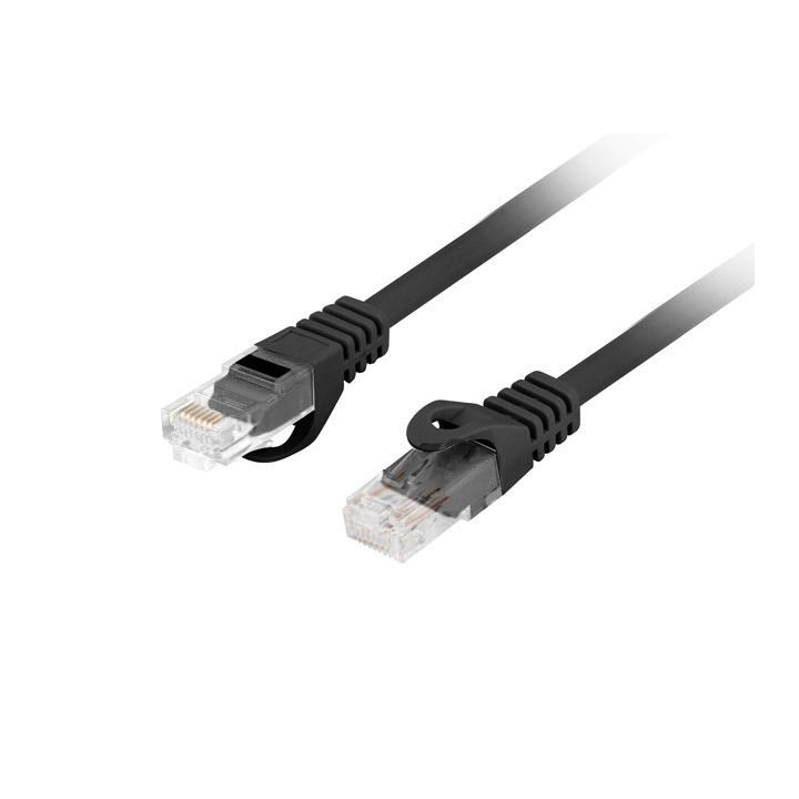 Пачкорд Lanberg CAT.6 UTP LSZH, 1m RJ-45, Black - PCU6-10CU-0100-BK - 1