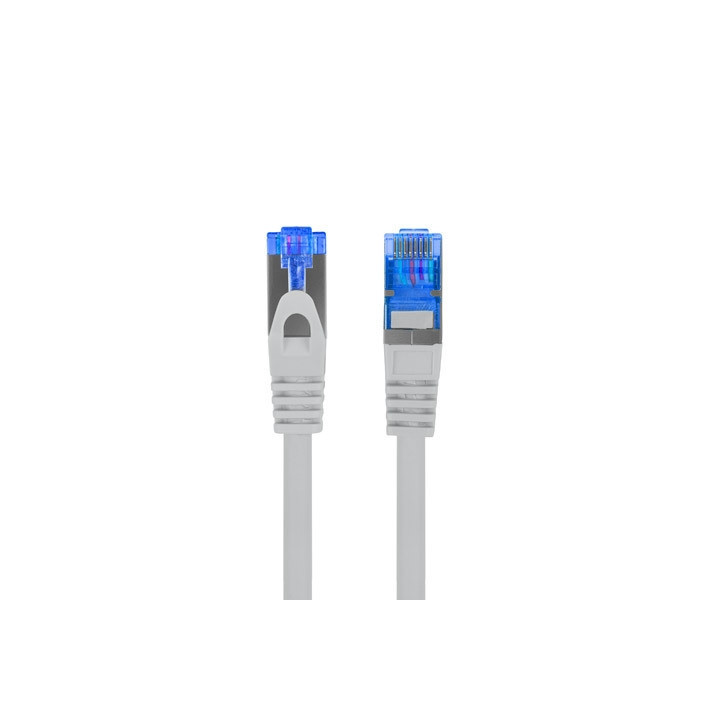 Patch кабел LANBERG Cat.6A S/FTP LSZH CCA, 1m RJ-45, сив - PCF6A-10CC-0100-S - 2