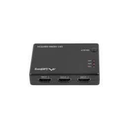 HDMI превключвател Lanberg SWV-HDMI-0003, 3x HDMI вход + 1 HDMI изход, 4K@60Hz поддръжка - SWV-HDMI-0003 - 1