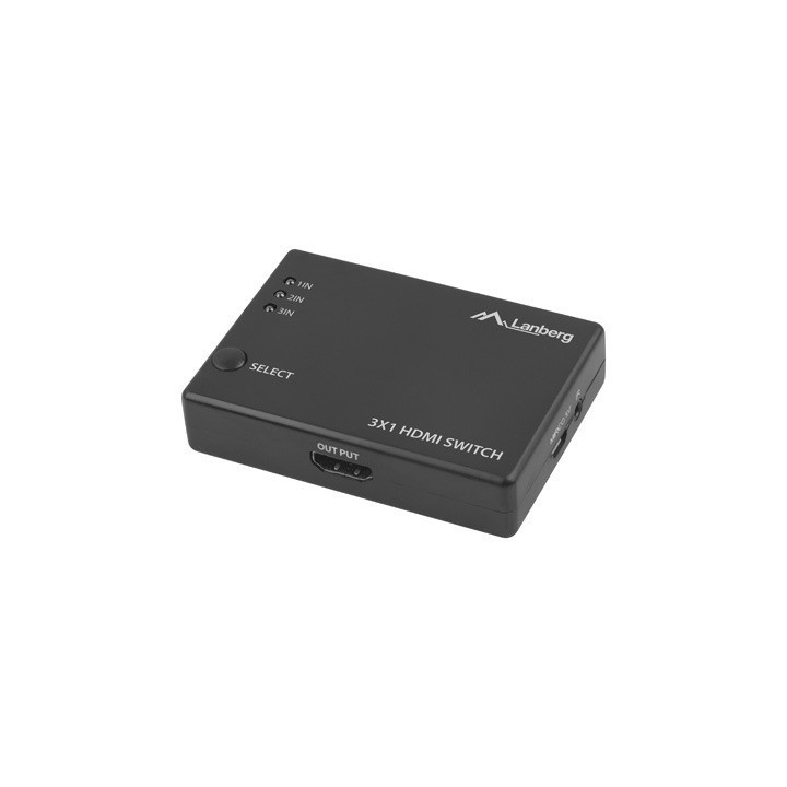 HDMI превключвател Lanberg SWV-HDMI-0003, 3x HDMI вход + 1 HDMI изход, 4K@60Hz поддръжка - SWV-HDMI-0003 - 5