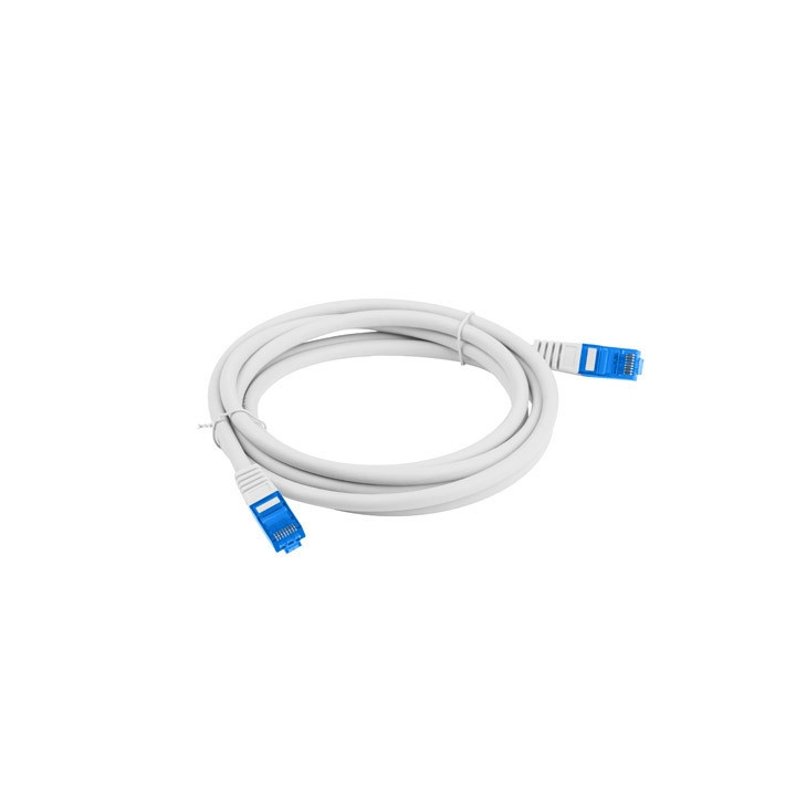 Patch кабел LANBERG Cat. 6A S/FTP LSZH CCA, 0.5m, RJ-45, Grey - PCF6A-10CC-0050-S - 3
