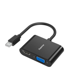 Видео адаптер HAMA, Mini DisplayPort към HDMI/VGA, Ultra-HD 4K - 300086 - 1