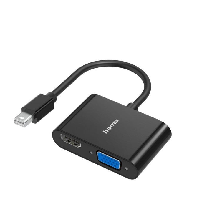 Видео адаптер HAMA, Mini DisplayPort към HDMI/VGA, Ultra-HD 4K - 300086 - 1