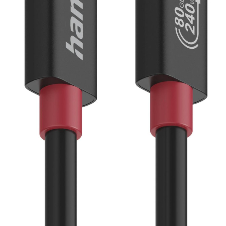 USB кабел HAMA Essential, USB-C, 1 м, 80 Gbit/s, 240 W, черен - 200799 - 4