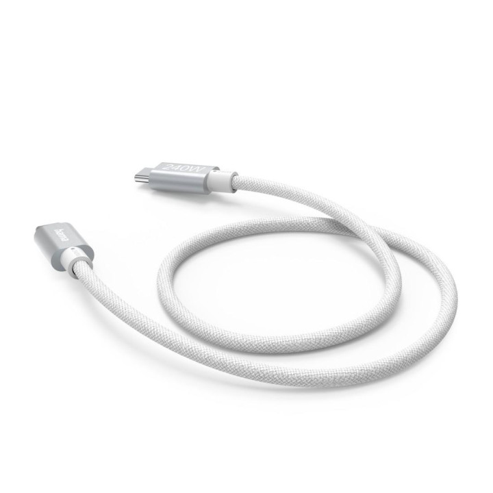 Кабел за зареждане HAMA, USB-C към USB-C, 240W, 5Gbit/s, 1.5м, Бял - 201721 - 3