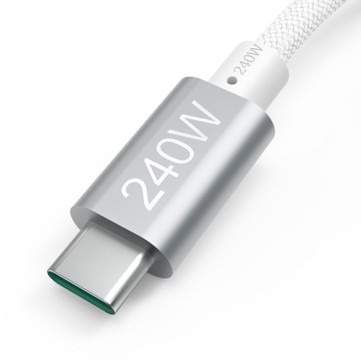 Кабел за зареждане HAMA, USB-C към USB-C, 240W, 5Gbit/s, 1.5м, Бял - 201721 - 5