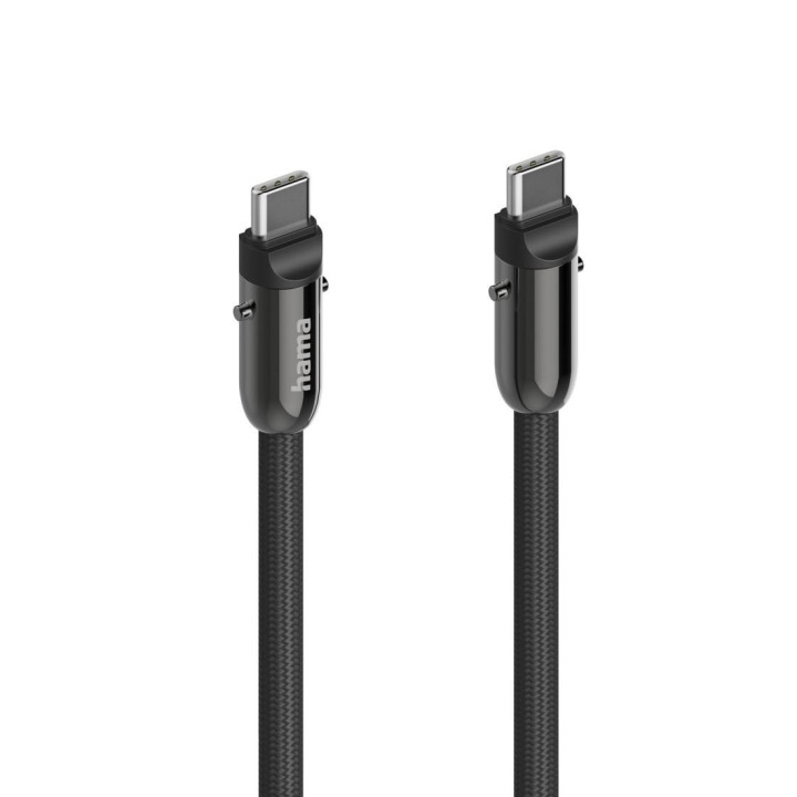 USB-C кабел HAMA, 1.2м, 480 Mbit/s, Екраниран, Черен - 201751 - 2