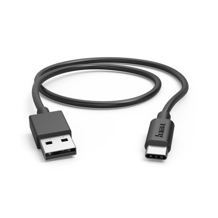 Кабел HAMA USB-C към USB-A, 0.5м, 480Мbit/s, 3А, черен - 201705 - 1