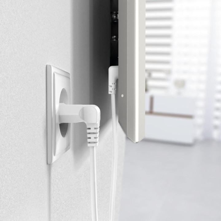 Захранващ кабел HAMA, 5м, под ъгъл 90°, черен - 221102 - 5