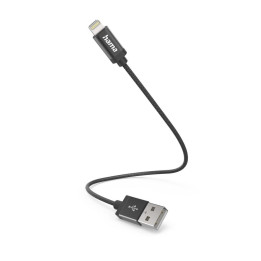 Кабел за зареждане HAMA, USB-A към Lightning 0.2м - 201578 - 1
