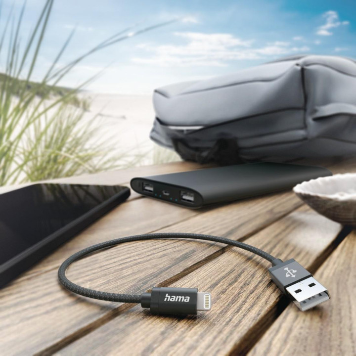 Кабел за зареждане HAMA, USB-A към Lightning 0.2м - 201578 - 2