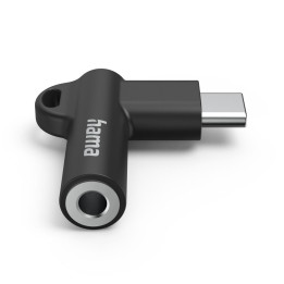 Адаптер Hama USB-C към 3.5mm Jack, Черен - 201701 - 1