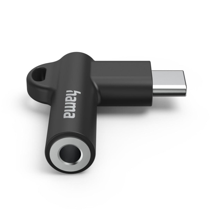 Адаптер Hama USB-C към 3.5mm Jack, Черен - 201701 - 1