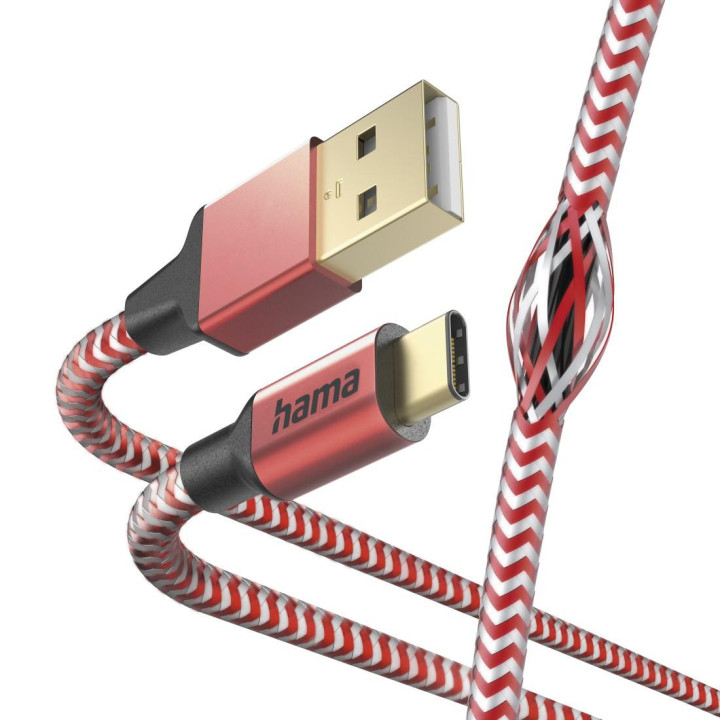 Кабел за зареждане HAMA Reflective USB-A - USB-C, 1.5м - 201559 - 4