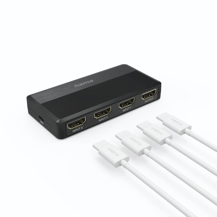Превключвател HDMI HAMA, 3x1 - 121760 - 1