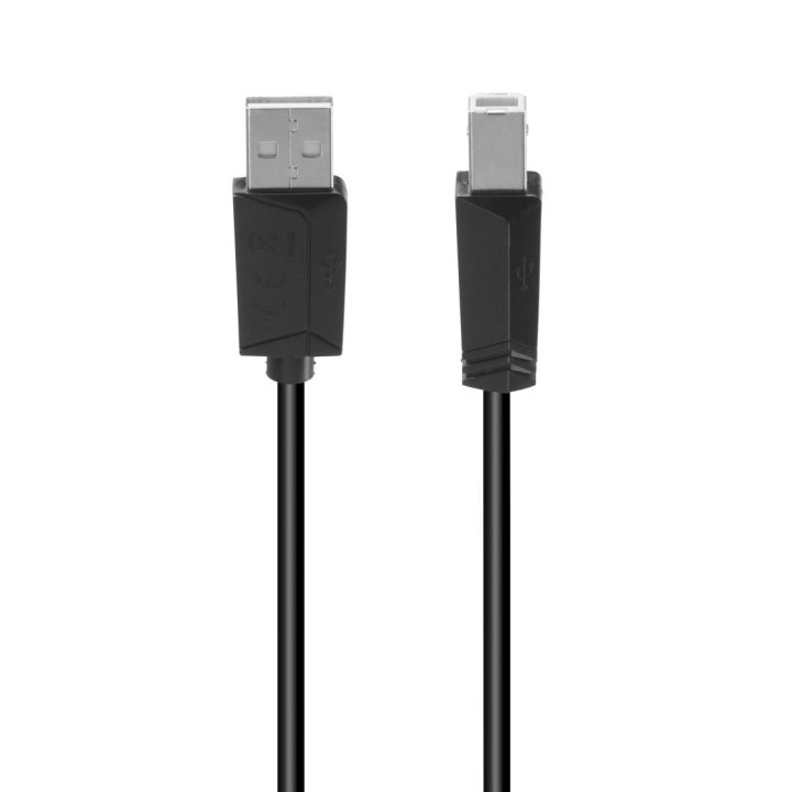 USB кабел HAMA, USB 2.0 Type A-B, 3м, 480 Mbit/s, екраниран - 200603 - 2