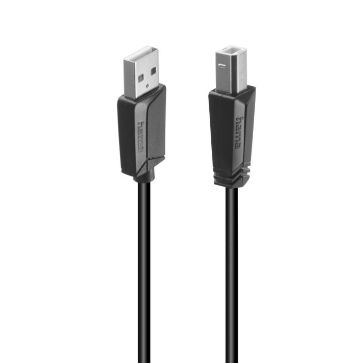 USB кабел HAMA, USB 2.0 Type A-B, 3м, 480 Mbit/s, екраниран - 200603 - 3