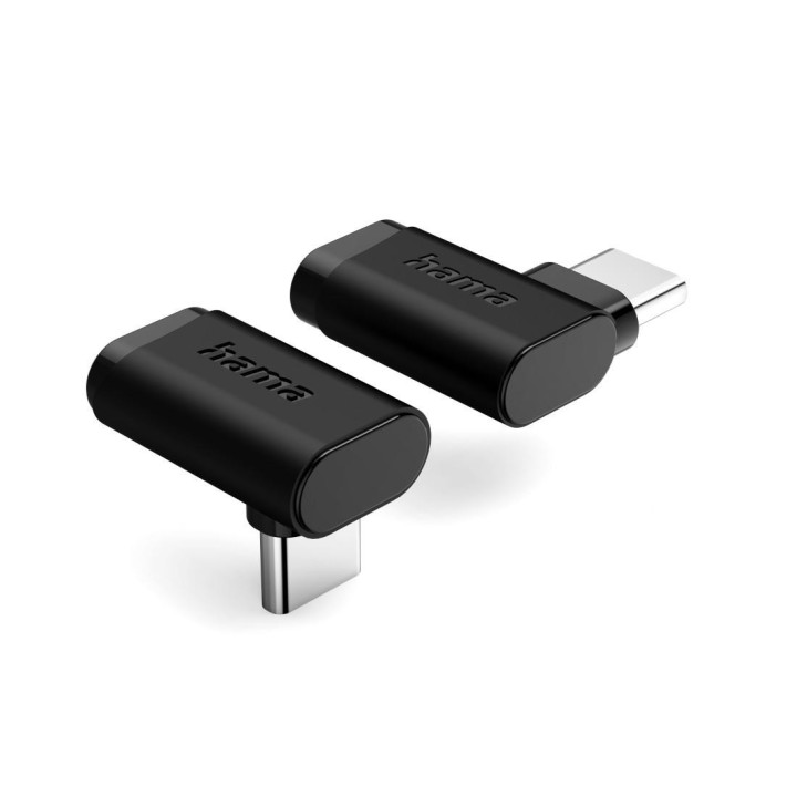 Адаптер HAMA, 90°C USB-C, USB 3.2 Gen2, 10 Gbit/s, 5A, 240W, комплект 2 бр. - 200359 - 1