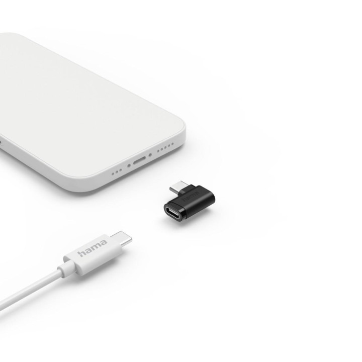 Адаптер HAMA, 90°C USB-C, USB 3.2 Gen2, 10 Gbit/s, 5A, 240W, комплект 2 бр. - 200359 - 8