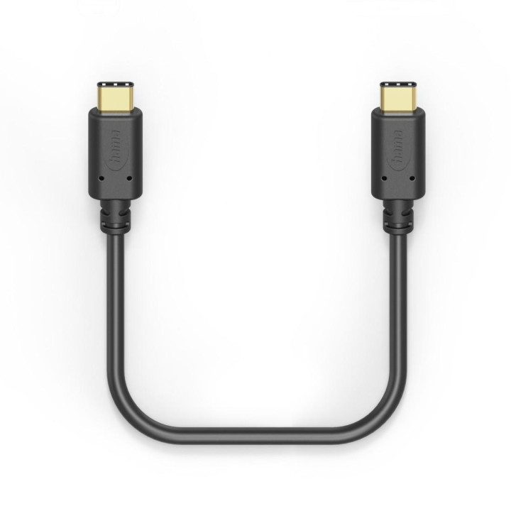 Кабел HAMA, USB-C мъжко - USB-C мъжко, 1.5м, 480Mb/s, двойно екраниран, позлатени конектори, черен - 201591 - 3