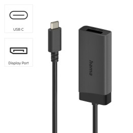 Адаптер HAMA, USB-C към DisplayPort/HDMI, 4K 60Hz - 202034 - 1