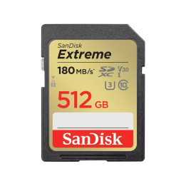 SD карта SanDisk Extreme, 512GB SDXC UHS-I Class 10 U3 V30 - SDSDXVV-512G-GNCIN - 1