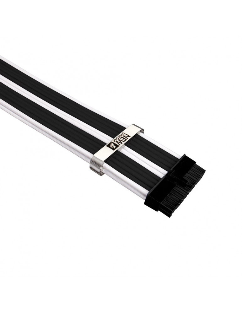 Комплект удължителни кабели 1stPlayer Custom Modding Cable Kit Black/White, ATX24P, EPS, PCI-e - BKW-001