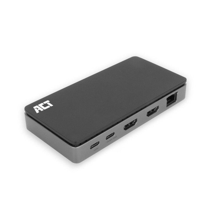 Докинг станция ACT, USB-C, 2x HDMI, Ethernet, 3x USB-A - AC7093