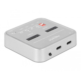 Докинг станция DeLock, SD Express Card Reader, M.2 NVMe/SATA, USB-C - 