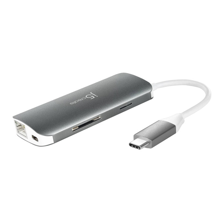 Докинг станция j5create JCD383, HDMI, RJ45, SD, microSD, USB, USB-C - 
