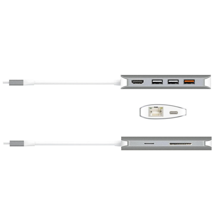 Докинг станция j5create JCD383, HDMI, RJ45, SD, microSD, USB, USB-C - 