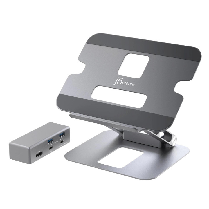 Поставка за лаптоп j5create JTS327, до 16", USB-C, 4K - JTS327