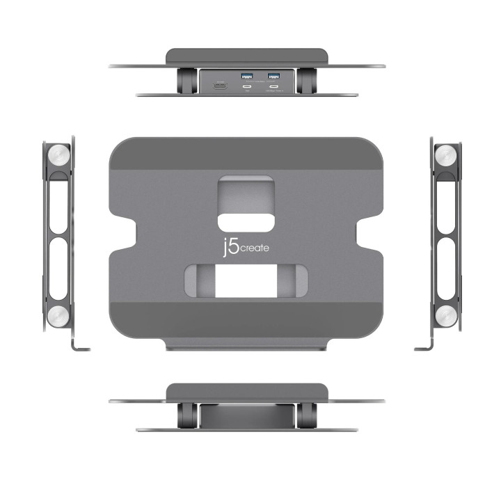 Поставка за лаптоп j5create JTS327, до 16", USB-C, 4K - JTS327