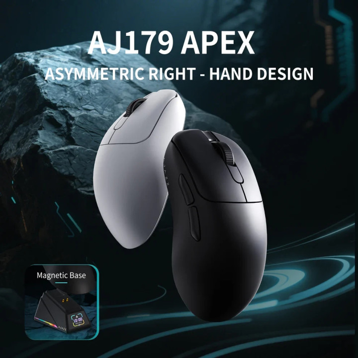 Безжична геймърска мишка Ajazz AJ179 APEX, 8000Hz, PAW3950 APEX сензор