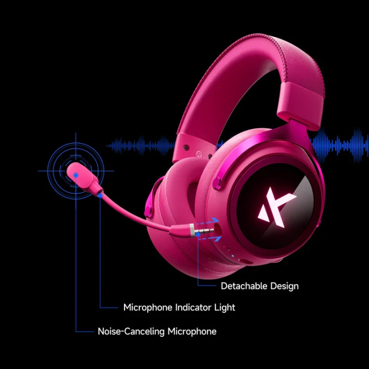 Безжична геймърска слушалка MCHOSE X9, 53mm 113dB, Bluetooth 2.4GHz, R