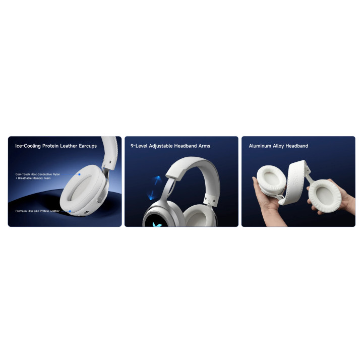 Безжична геймърска слушалка MCHOSE X9, 53mm 113dB, Bluetooth 2.4GHz, R