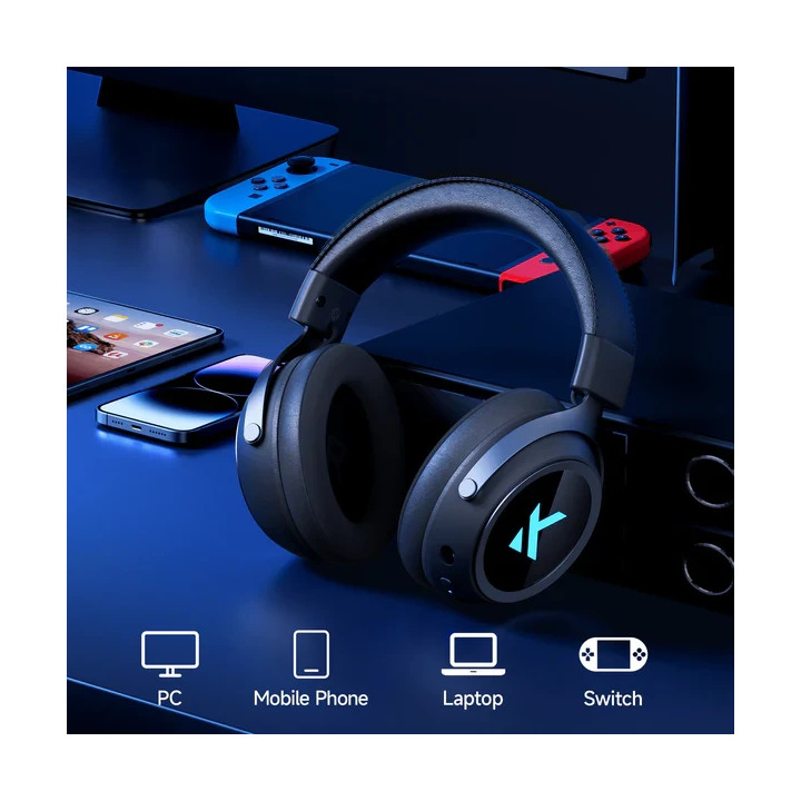 Безжични геймърски слушалки MCHOSE V9 Pro, 53mm, Bluetooth/2.4G, 2000m