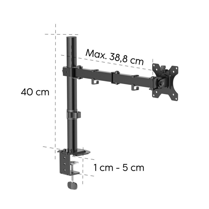 Стойка за монитор HAMA, 13" - 35", подвижна, VESA 75x75/100x100, 12kg 