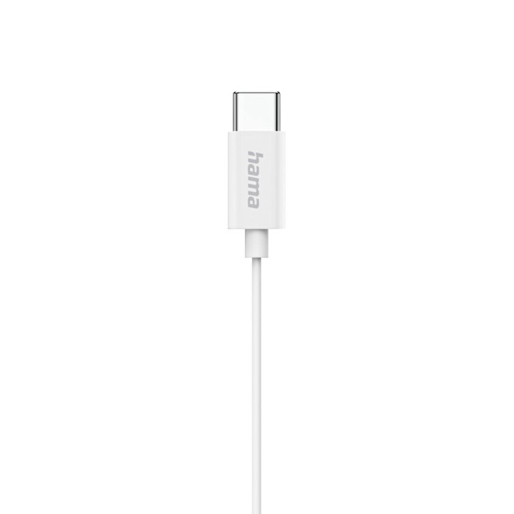Слушалки HAMA Season II, USB-C, In-Ear, 10mm говорител, микрофон, бели