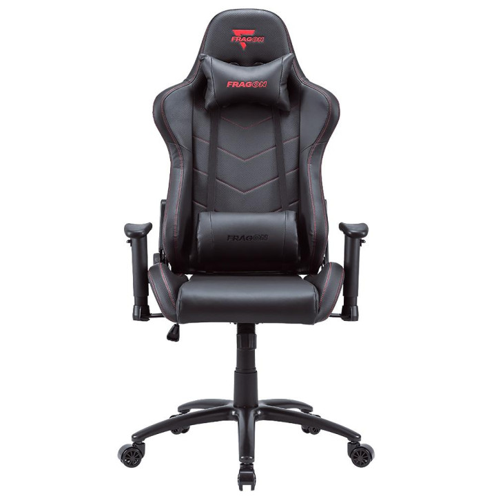 Геймърски стол FragON 2X Series V2, Черен, Изкуствена кожа, 130 Kg - F