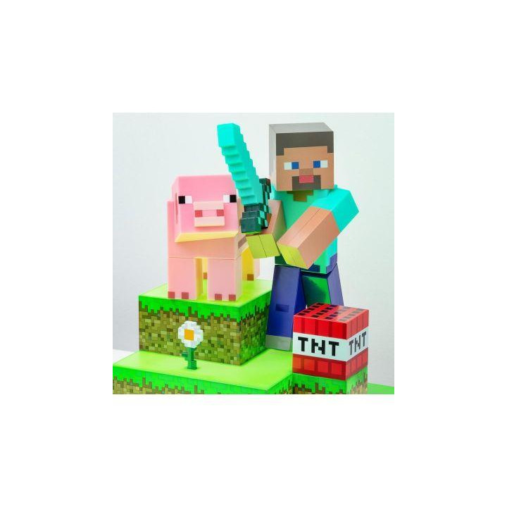 Лампа Paladone Minecraft Steve Diorama Light PP9463MCF, Многоцветен - 