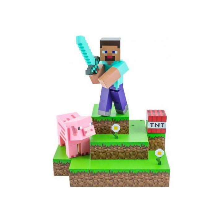 Лампа Paladone Minecraft Steve Diorama Light PP9463MCF, Многоцветен - 
