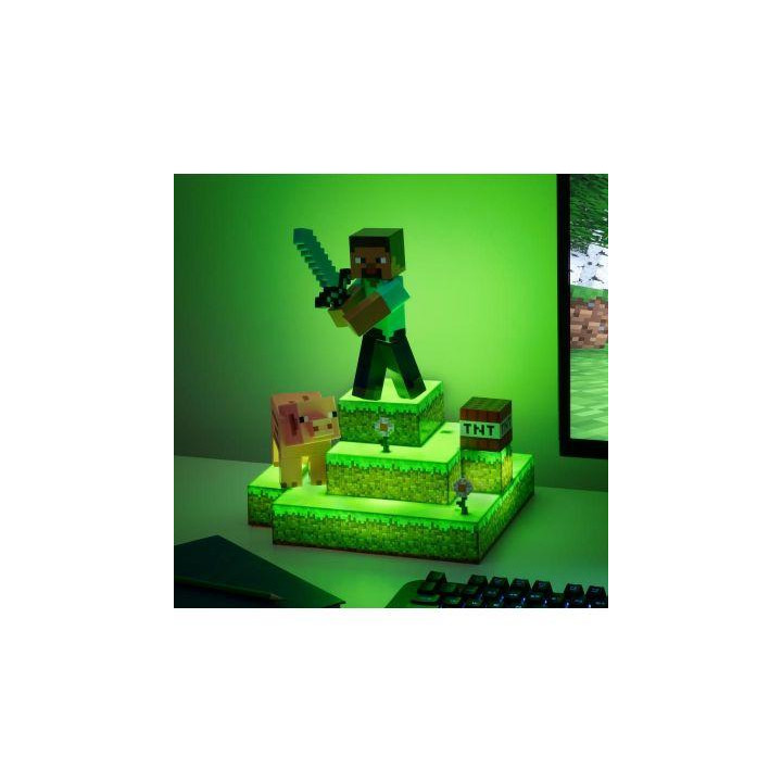 Лампа Paladone Minecraft Steve Diorama Light PP9463MCF, Многоцветен - 