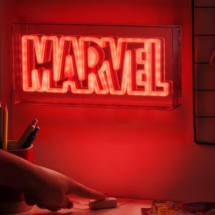 Лампа Paladone Marvel LED Neon Light PP13125MC, многоцветна - PP13125M