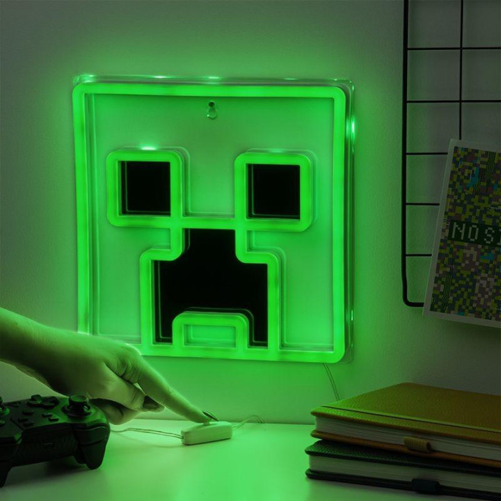 Лампа Paladone Minecraft Creeper, многоцветен LED неонова светлина - P