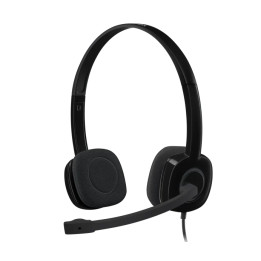 Слушалки Logitech H151, микрофон, 3.5мм жак, черен - 981-000589