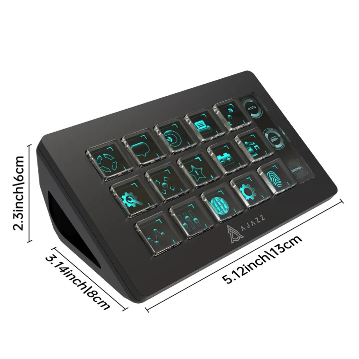 Стрийминг хъб/дек Streaming HUB Ajazz AKP153E, USB-C, 15 програмируеми