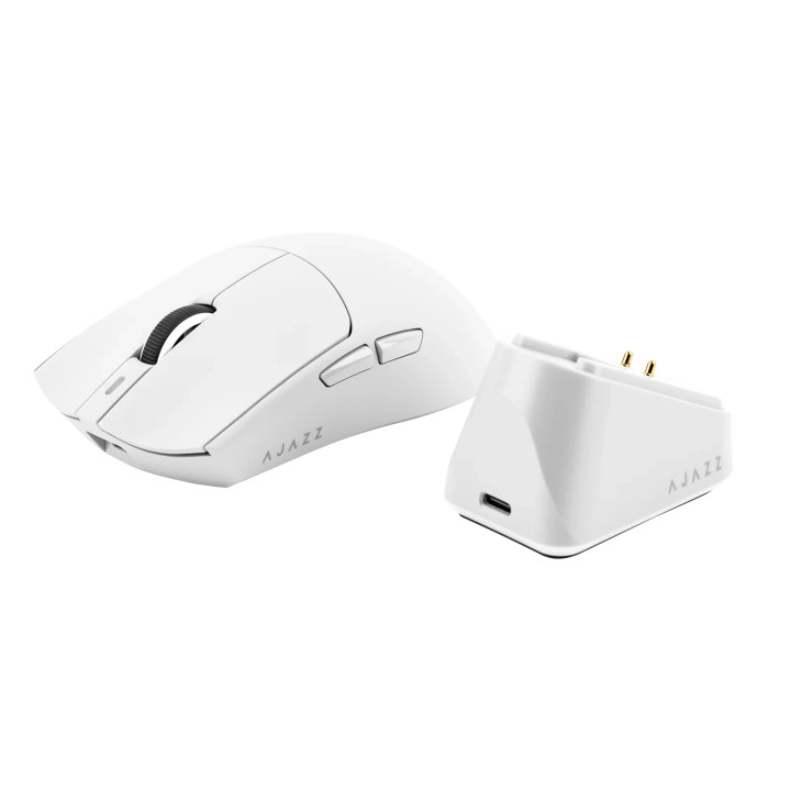 Безжична геймърска мишка Ajazz AJ139P V3 MC, Бяла, PAW3311 сензор, 240