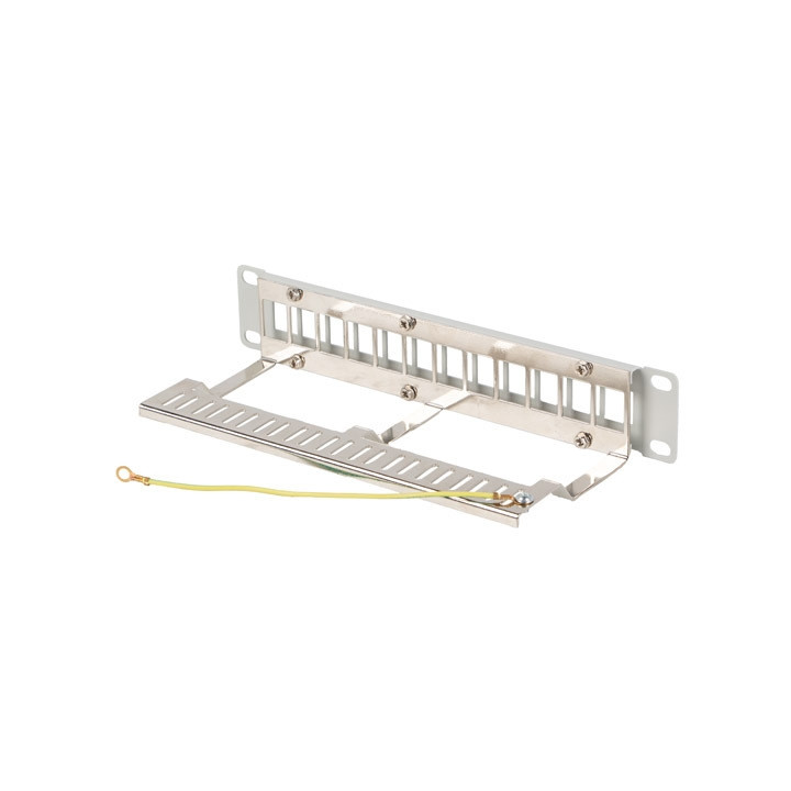 Пач панел Lanberg, 12 портов 1U 10" FTP за Keystone модули, сив - PPKS